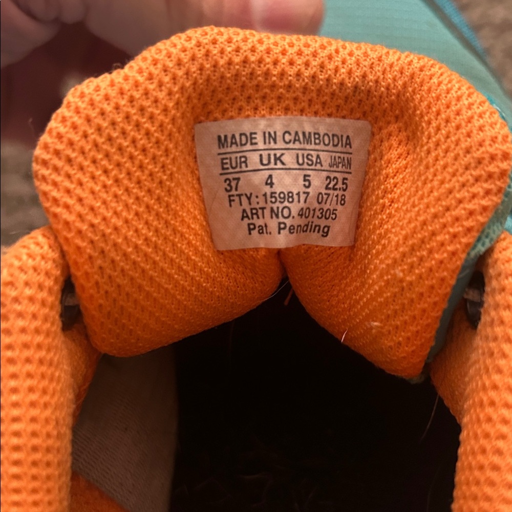 Salomon Teal and Orange Trail Shoes - Picture 5 of 5